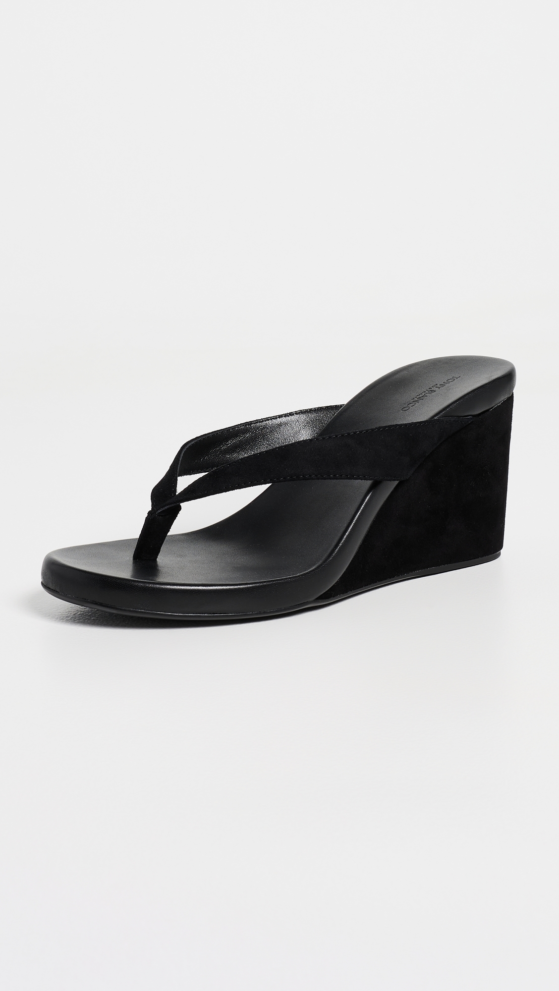 Avanti Wedge Sandals Black Suede