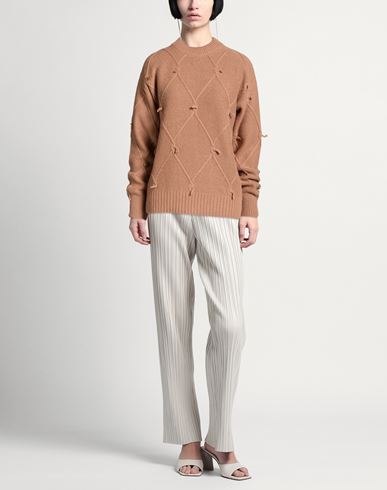N. o.w. Andrea Rosati Cashmere Woman Sweater Camel Size M Wool, Viscose, Cashmere, Nylon