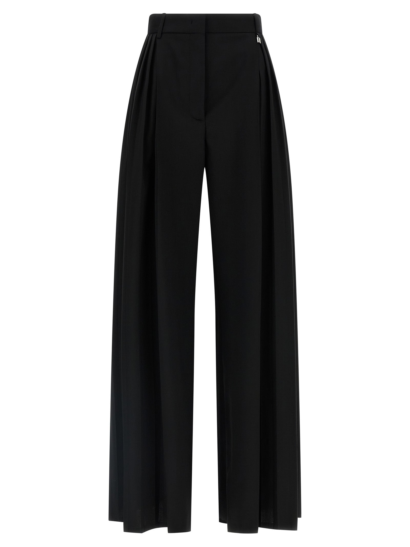Virgin Wool Trousers — Black