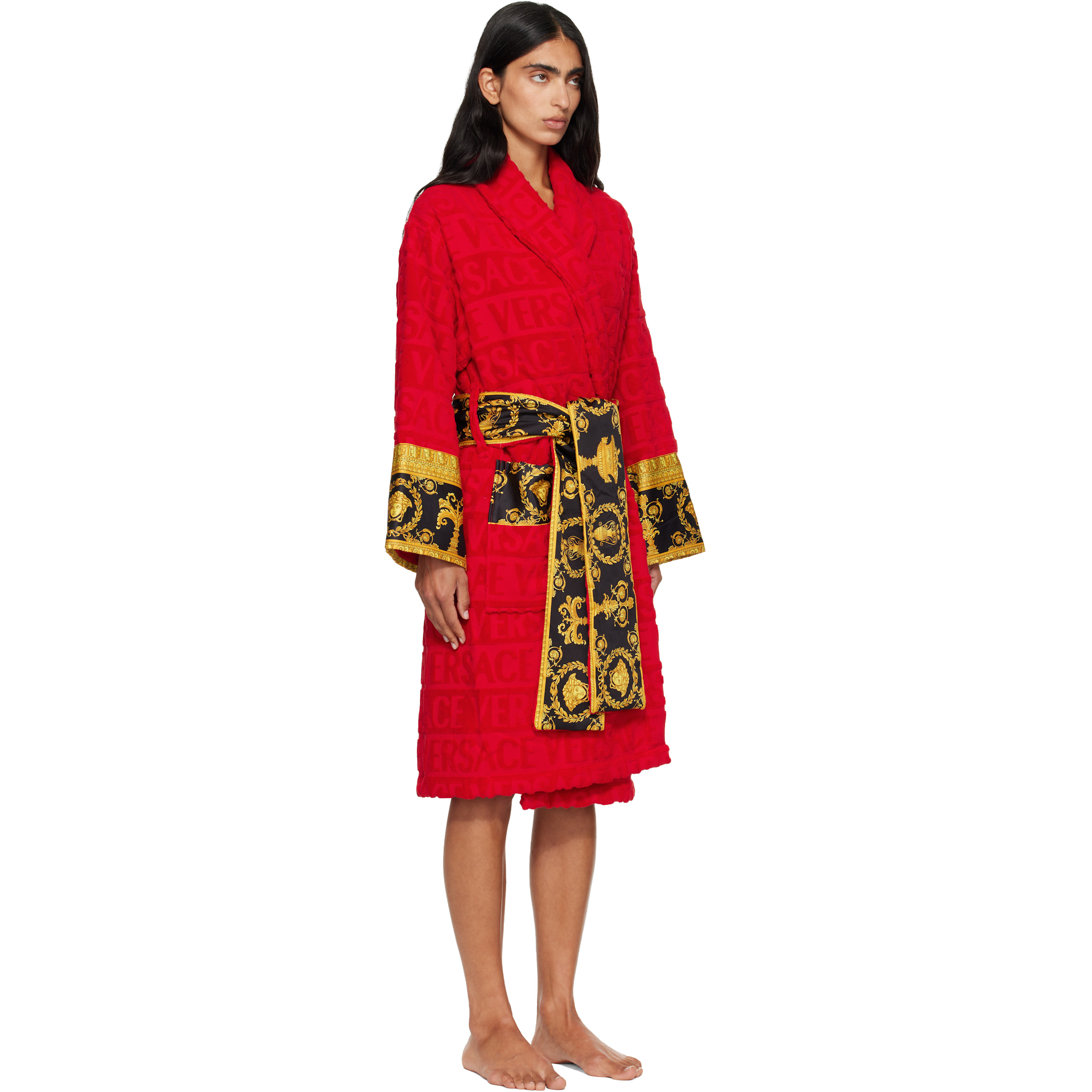 Red 'I Heart Baroque' Bathrobe