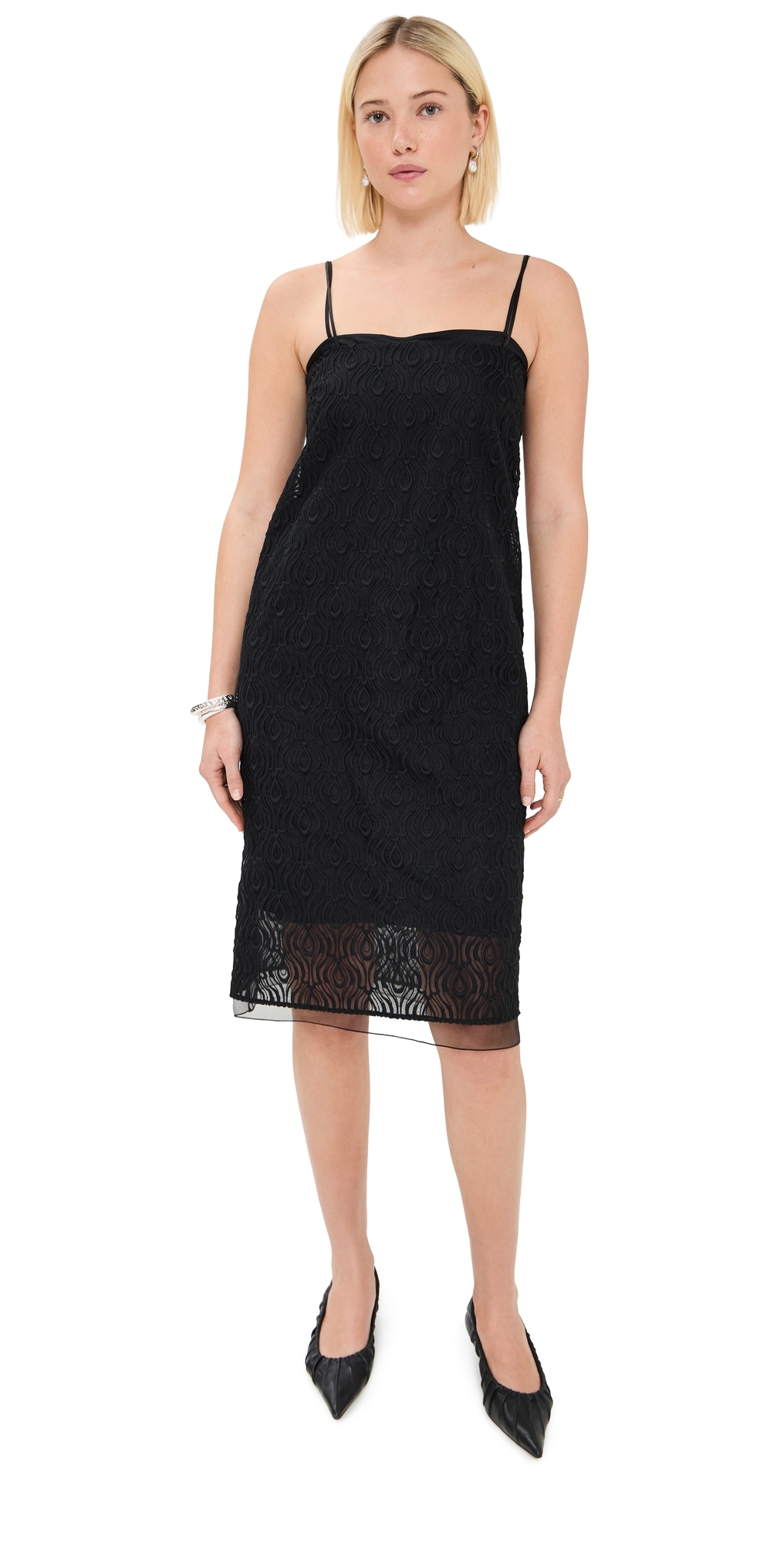 Embroidered Dress Black