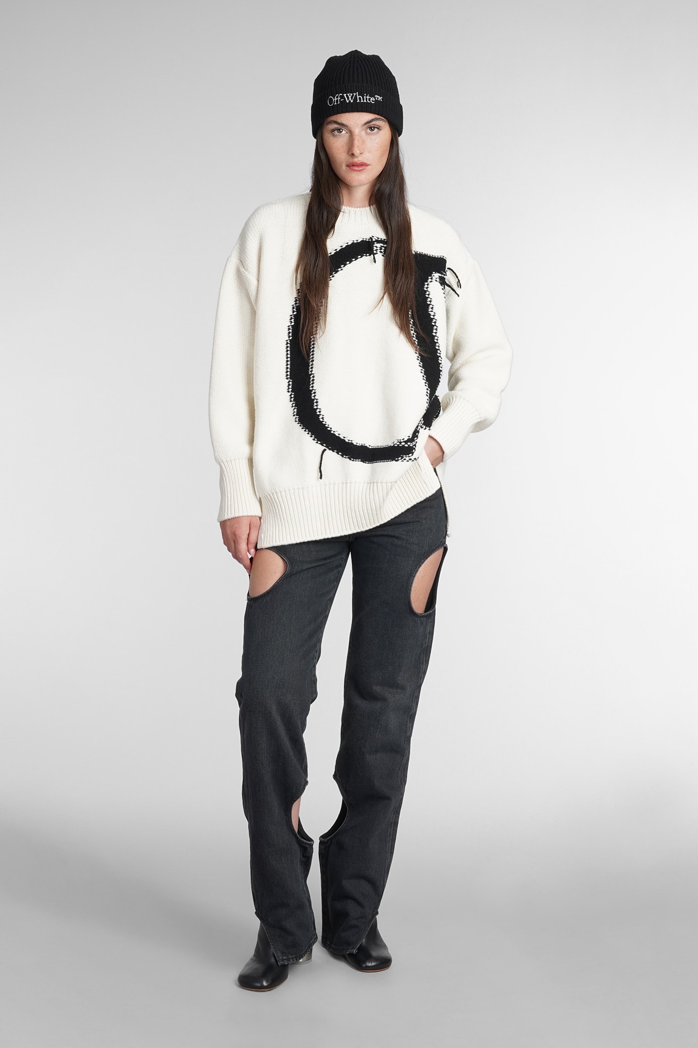 Knitwear In White Wool