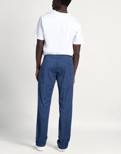 Man Pants Navy Size 38 Cotton, Elastane