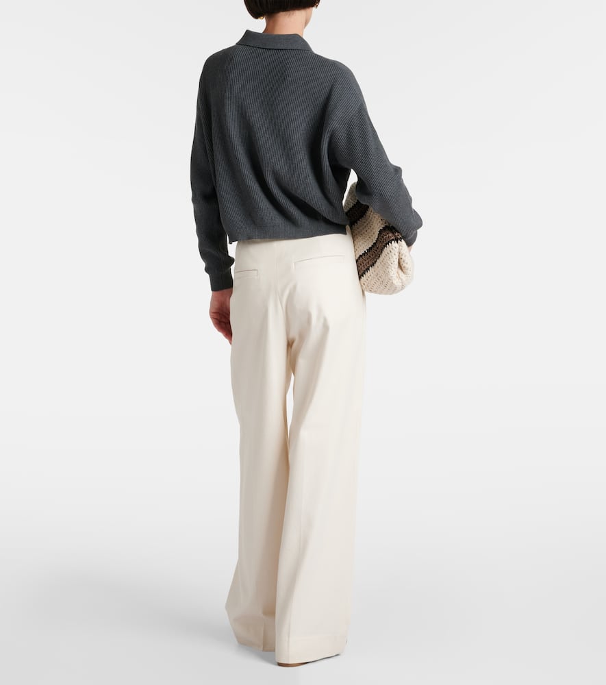 Cotton polo sweater