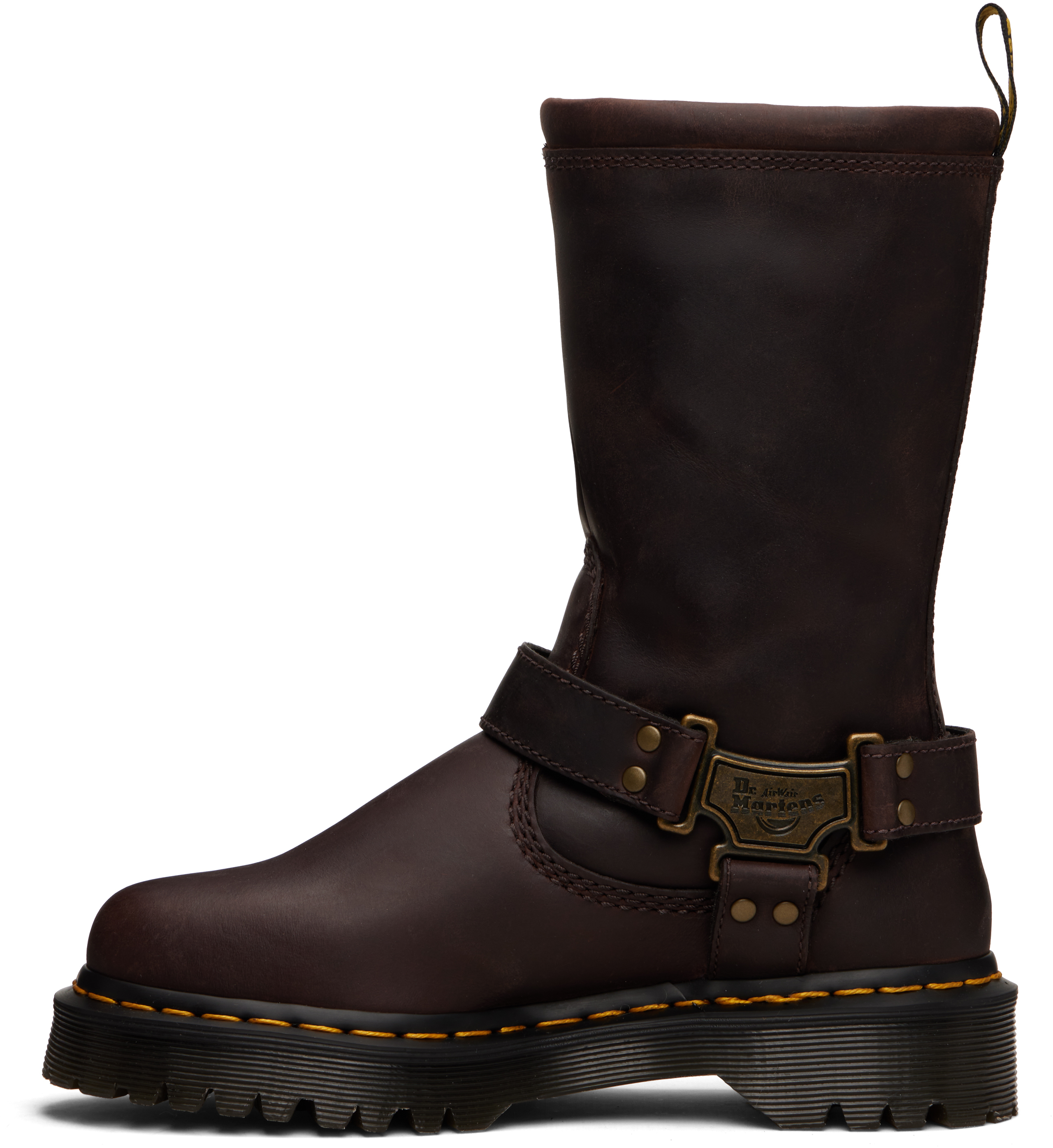 Brown Anistone Hi Leather Biker Boots