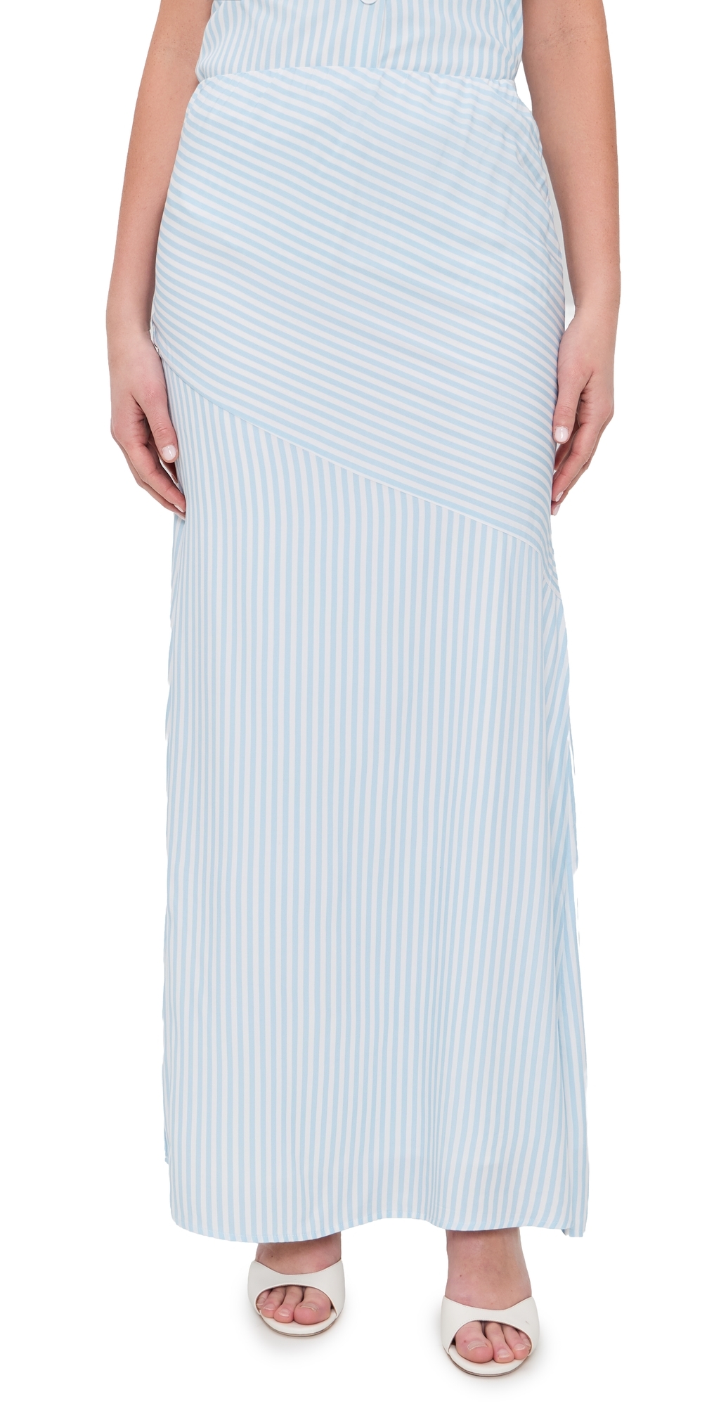 Dania Low Waist Maxi Skirt Blue Stripe