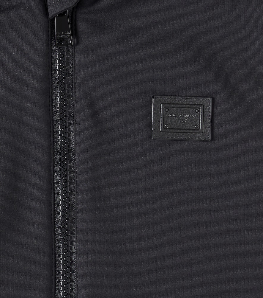 Cotton-blend jersey vest