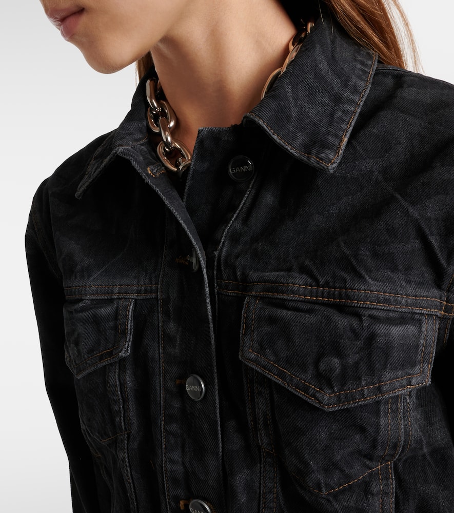 Printed denim jacket
