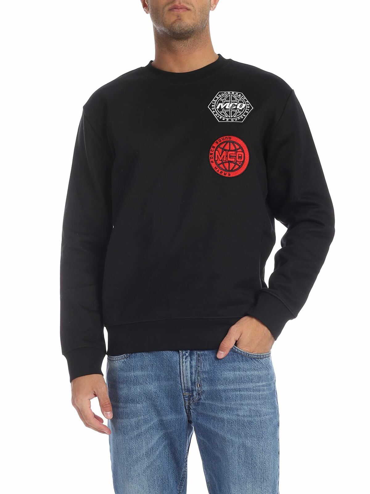 Black sweatshirt with McQ patch