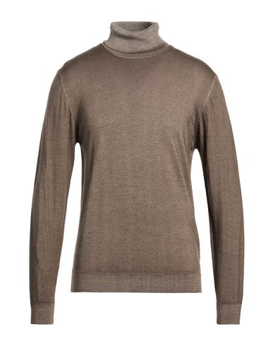 Man Turtleneck Khaki Size L Merino Wool