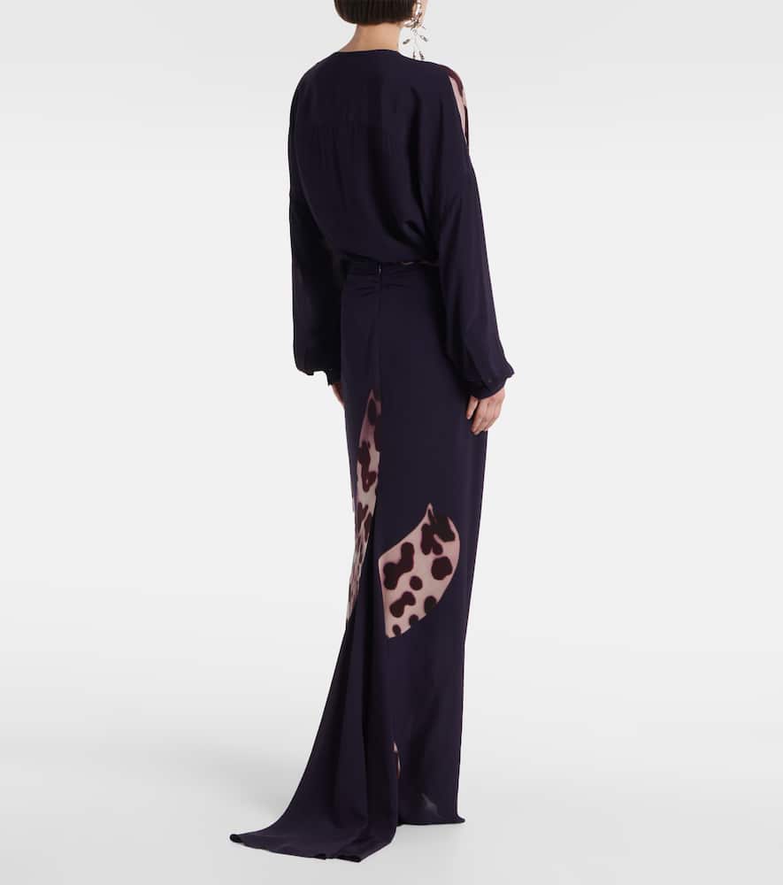 Printed maxi skirt
