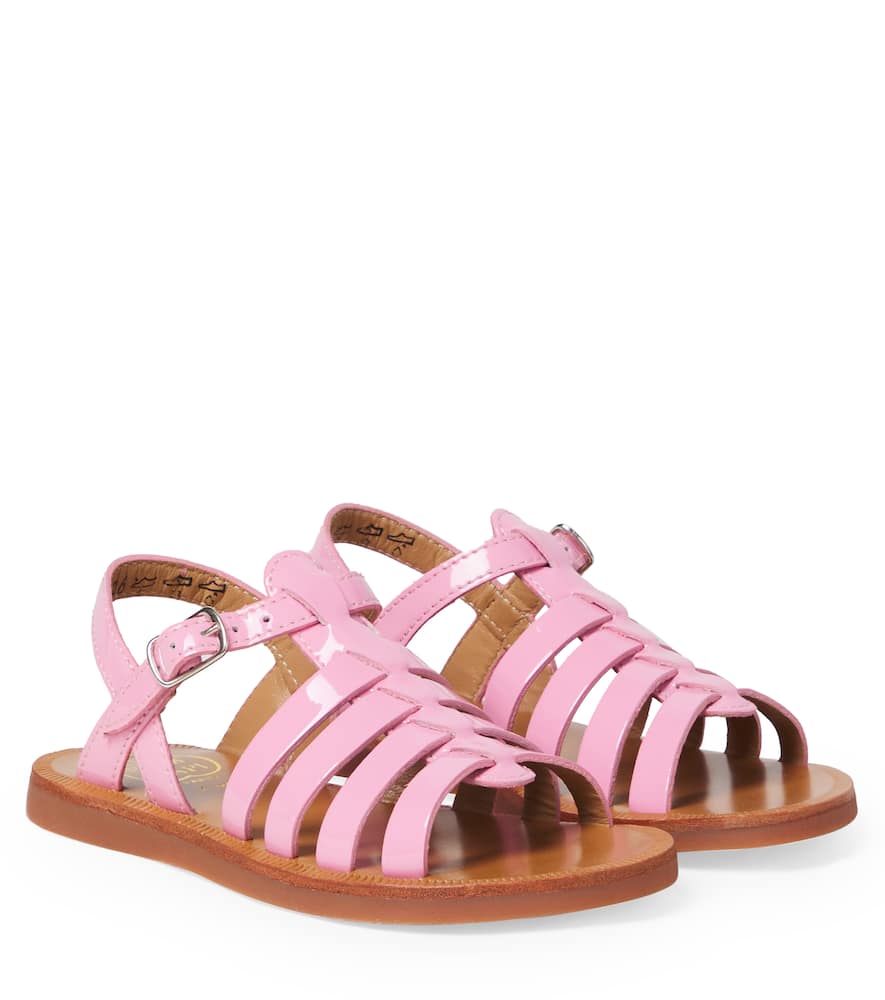 Plagette Strap patent leather sandals
