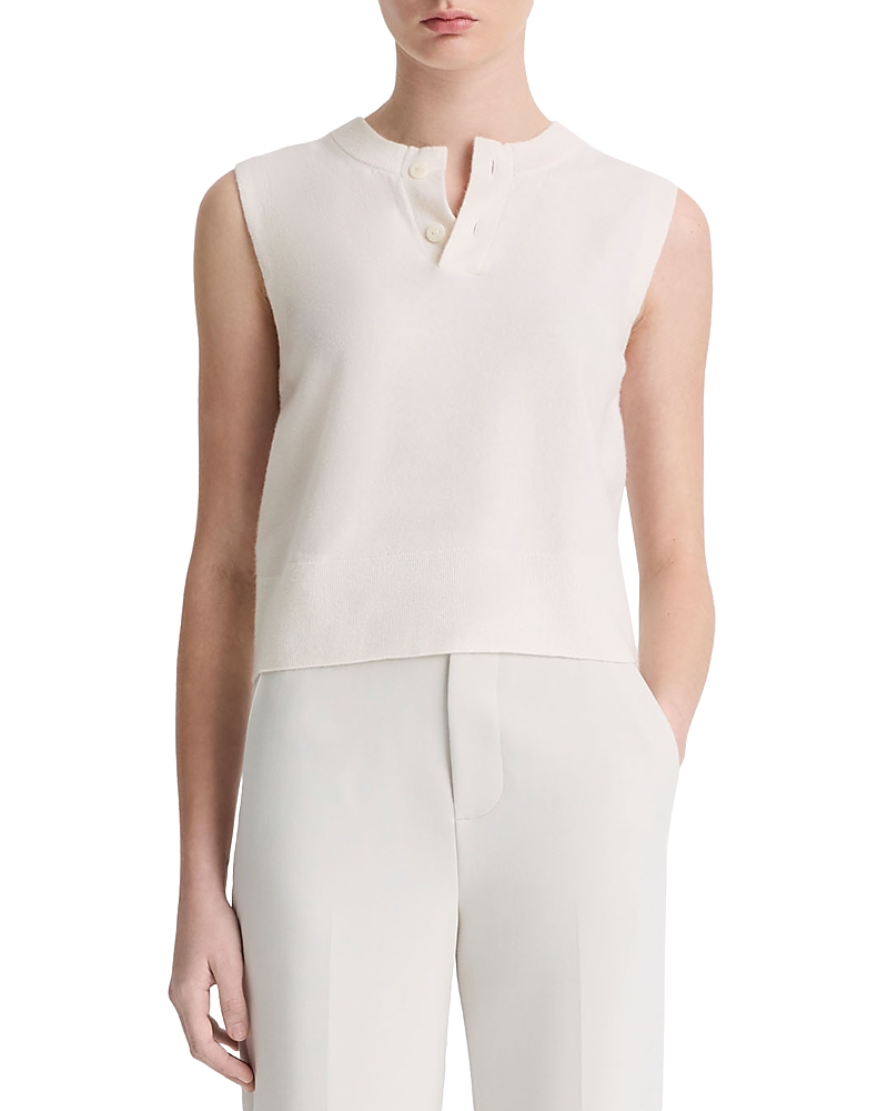 Henley Sleeveless Sweater