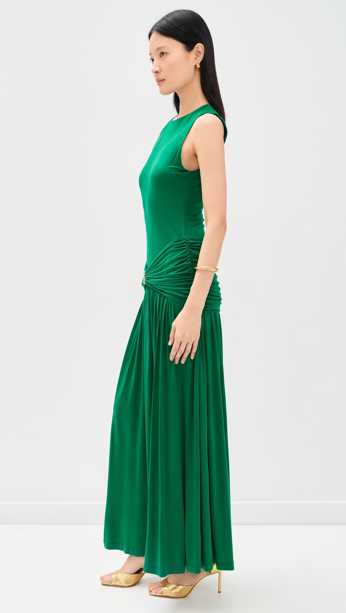 Ibiza Cupro Dress Emerald
