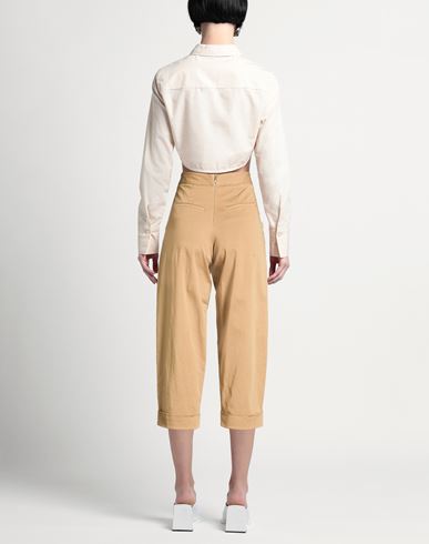 Woman Pants Khaki Size 6 Cotton, Elastane