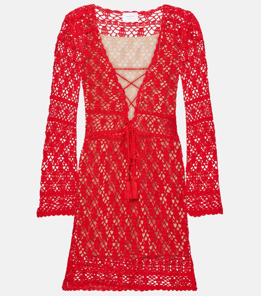Bianca crochet cotton minidress