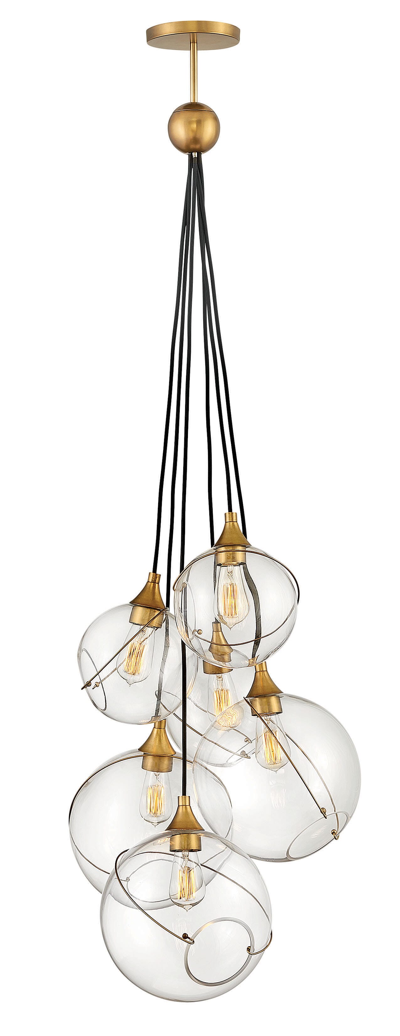 Heritage Brass LED Chandelier from the Skye Collection
