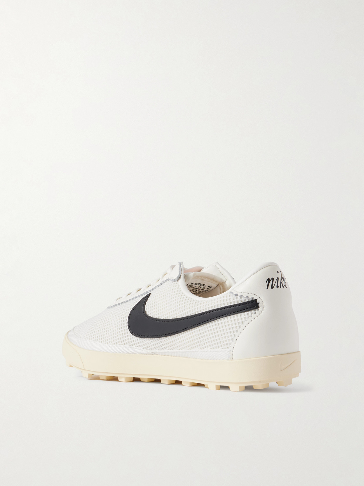 Astrograbber Leather-trimmed Mesh Sneakers - Off-white