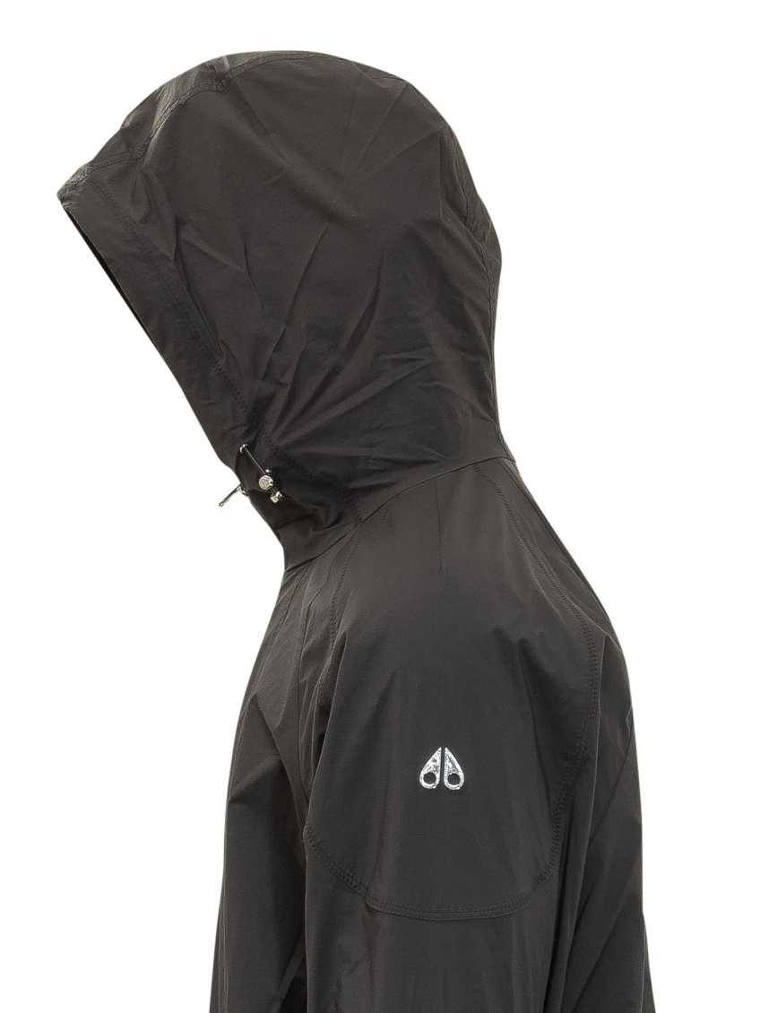 Black Solid Hood Jacket