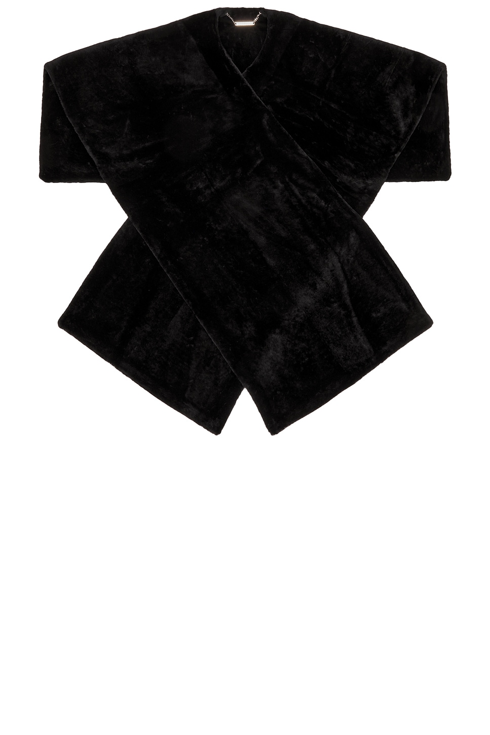 NOUR HAMMOUR Edra Shearling Scarf in Black
