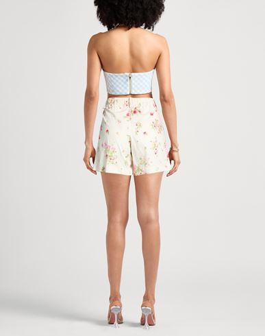 Woman Shorts & Bermuda Shorts Ivory Size 4 Cotton