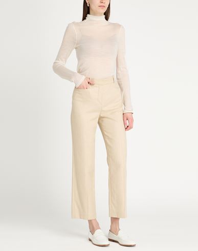 Woman Turtleneck Cream Size M Wool, Polyamide