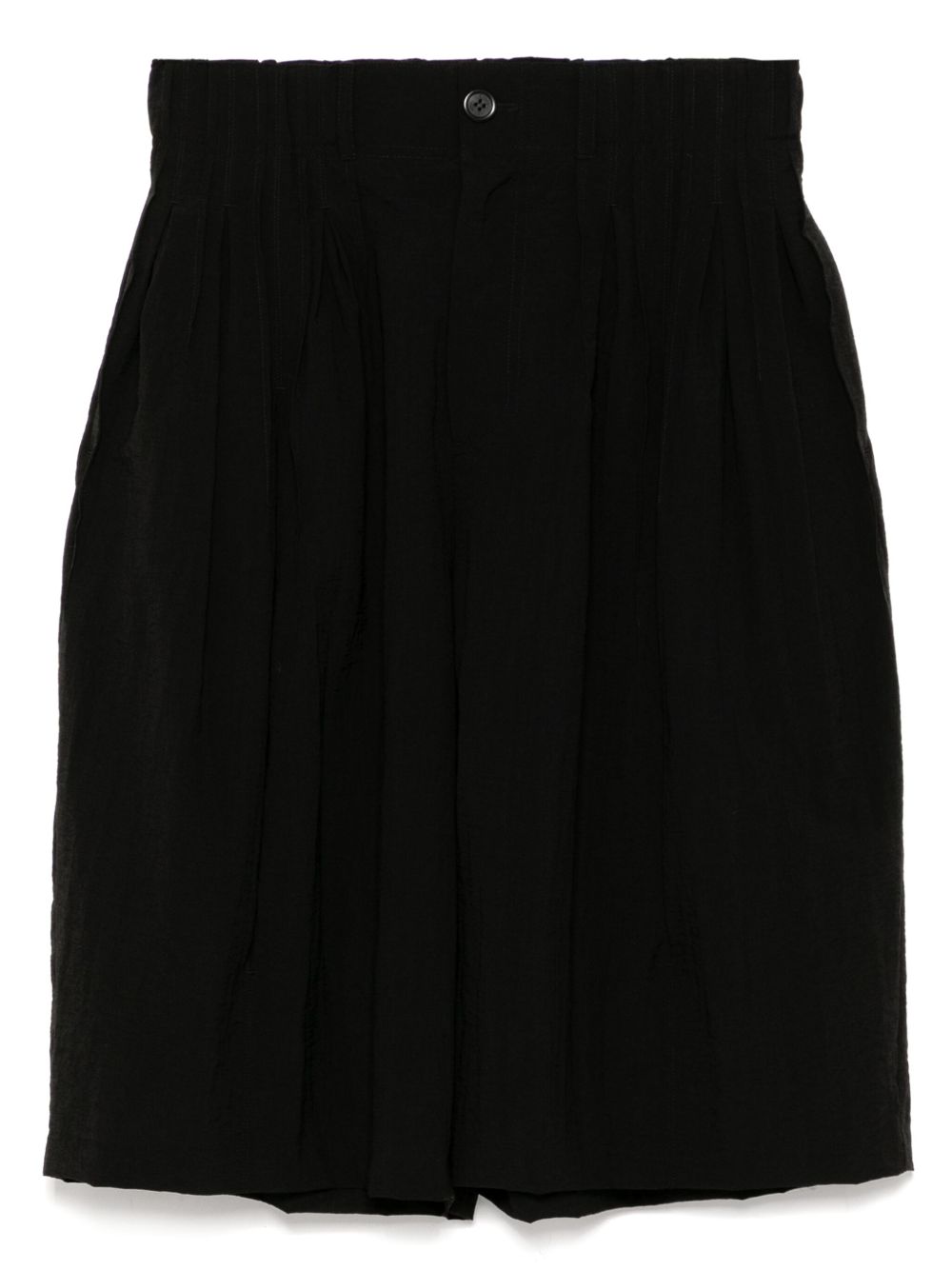 Polydart wide-leg shorts - Black