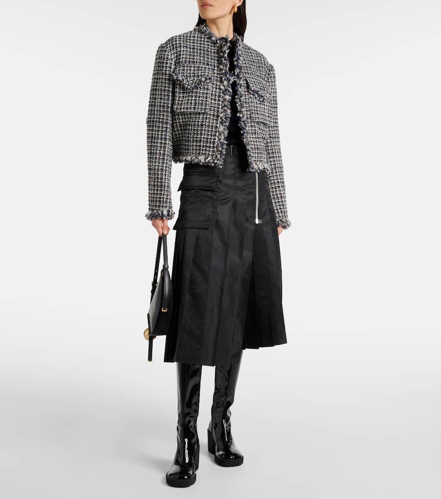 Wool-blend tweed jacket