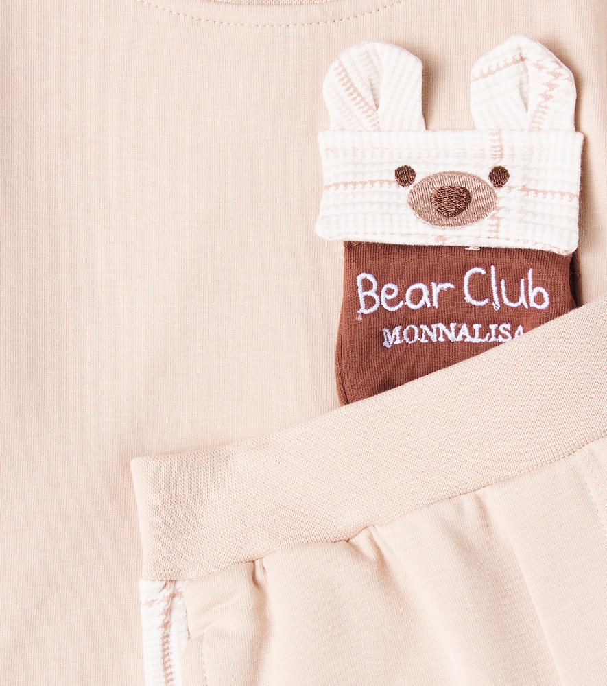 Baby bow-detail sweatshirt and sweatpants set