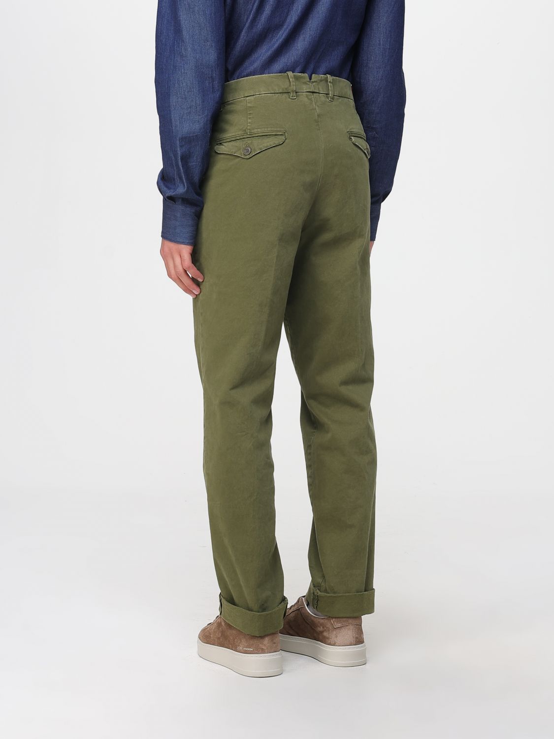 Pants Men color Green