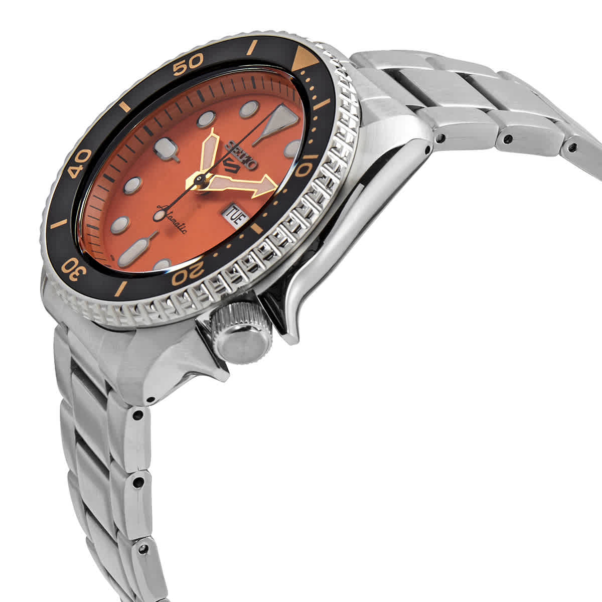 5 Sports Automatic Orange Dial Mens Watch SRPD59K1