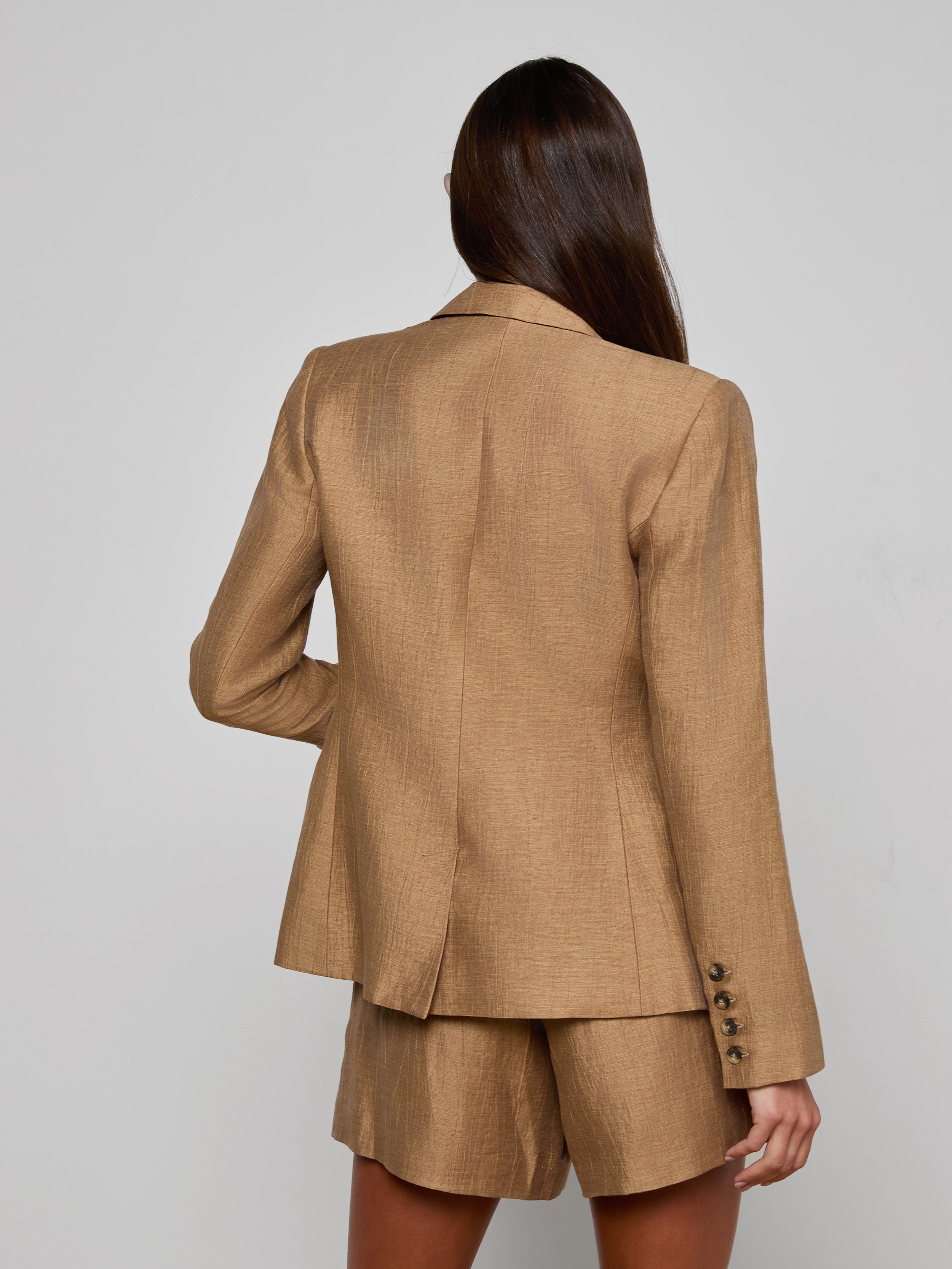 Colin Linen-Blend Blazer In Latte