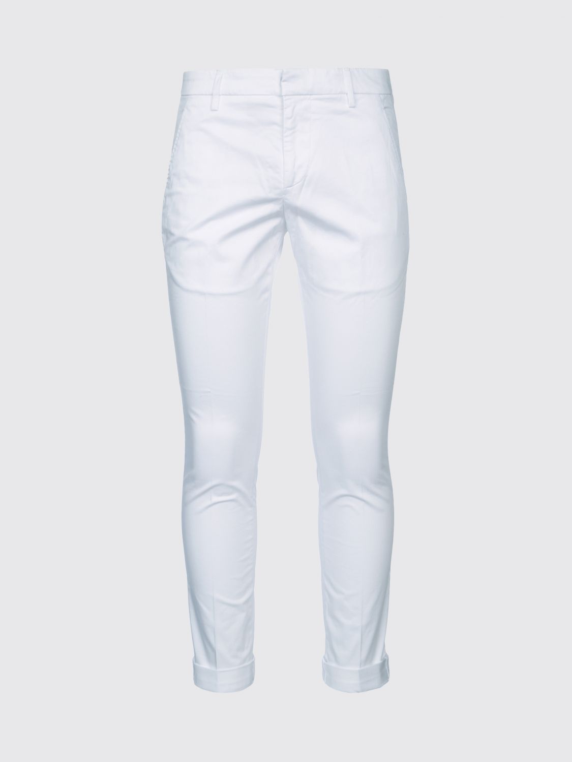 Pressed-crease four-pocket chinos - Neutrals
