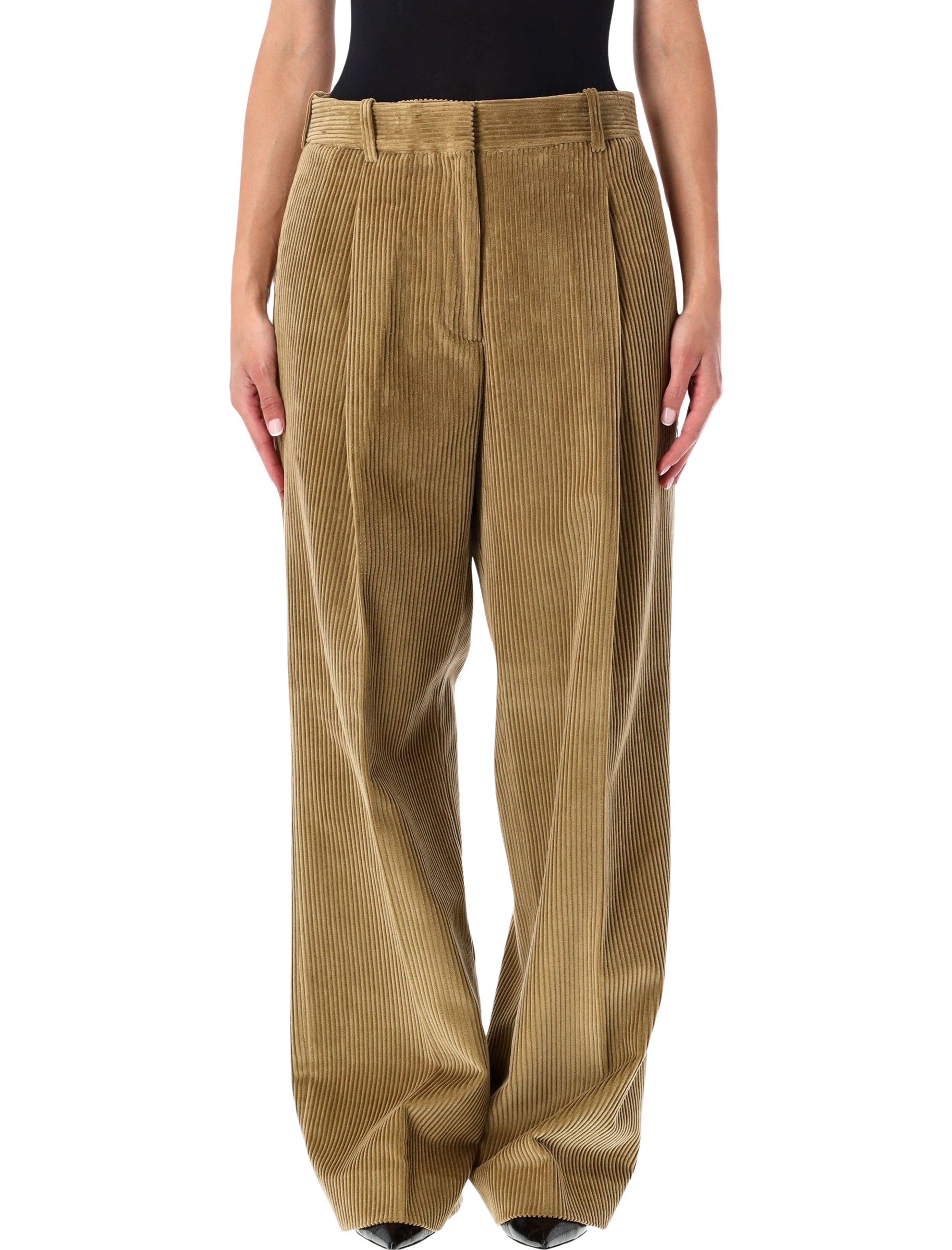 Ted Corduroy Trousers with Front Pleats