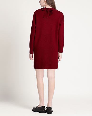 N. o.w. Andrea Rosati Cashmere Woman Mini dress Brick Size S Wool, Viscose, Cashmere, Nylon