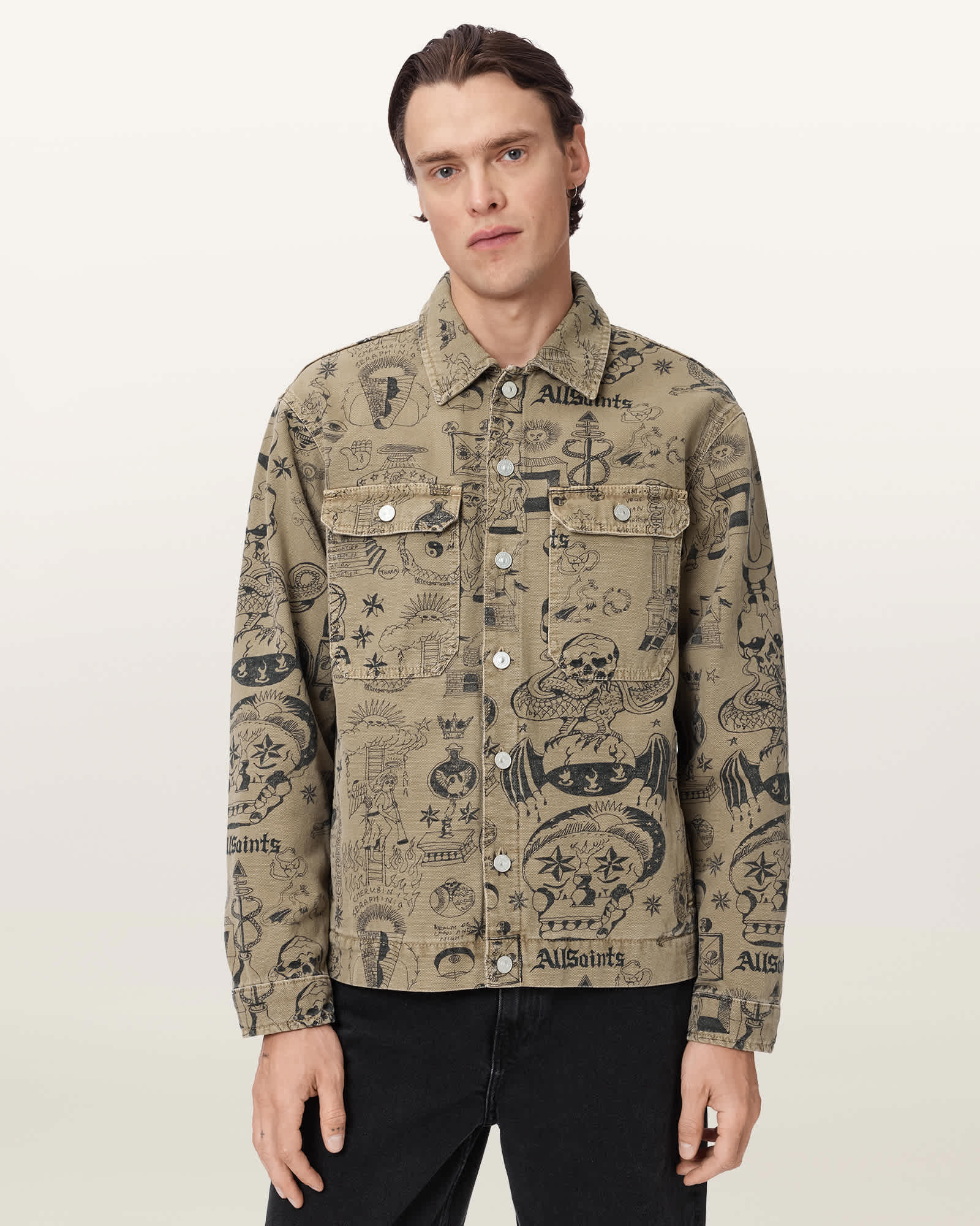 Sherb Printed Canvas Shacket
