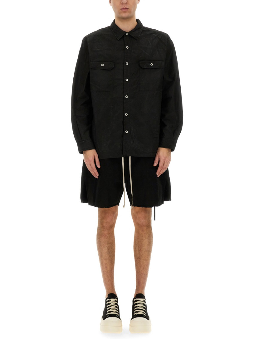 Black Solid Shorts