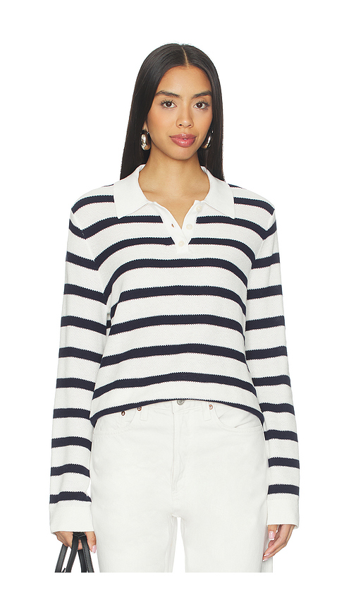 Stitches & Stripes Beth Polo in Navy,White. L. Also in M