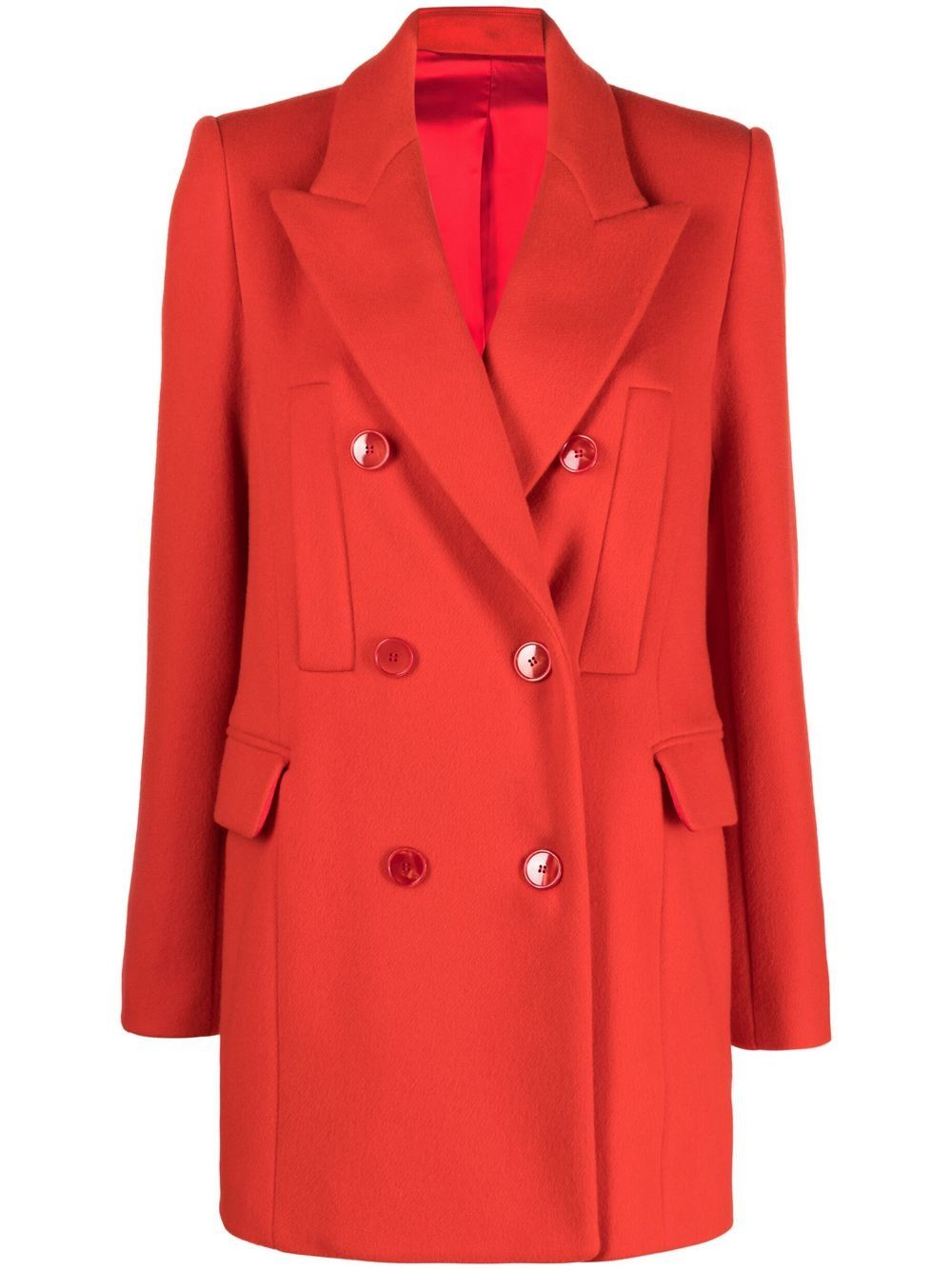 Double-breasted short coat - Red