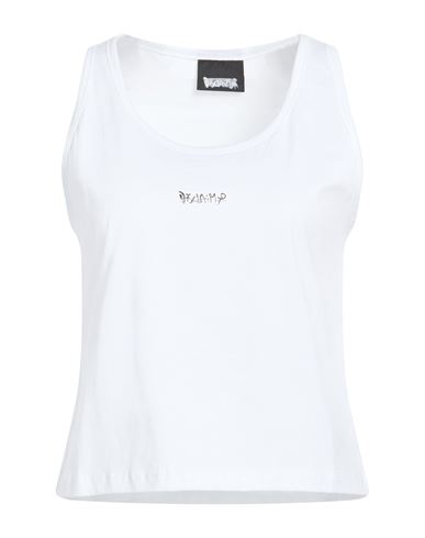 Woman Tank top White Size L Cotton