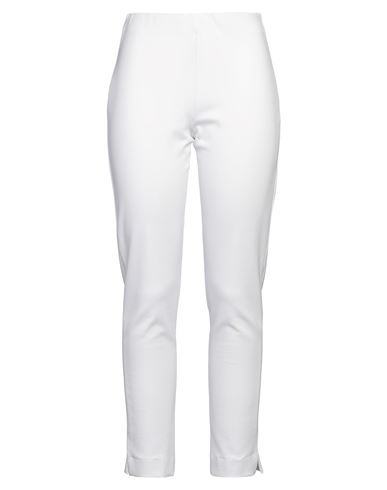 Caractère Woman Pants White Size 10 Viscose, Polyamide, Elastane