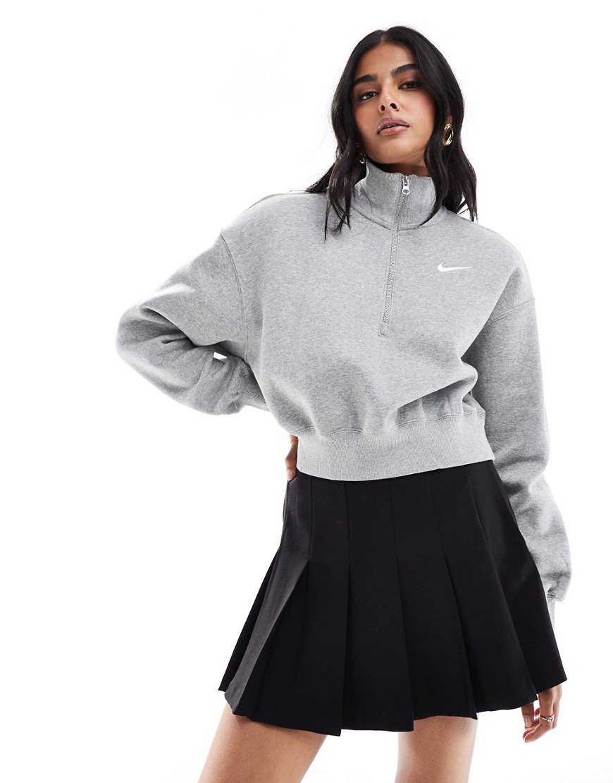 Phoenix Fleece half zip sweatshirt in gray