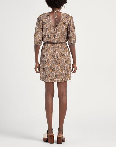 Woman Mini dress Khaki Size 10 Polyester
