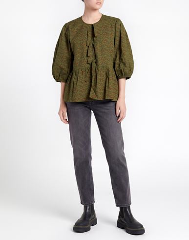 Woman Shirt Military green Size 20 Organic cotton