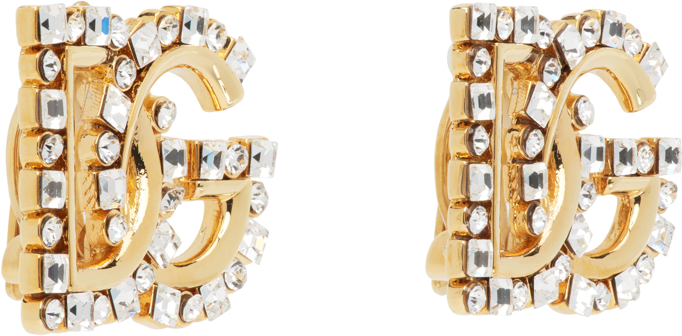 Dolce & Gabbana Gold 'DG' Logo Clip-On Earrings