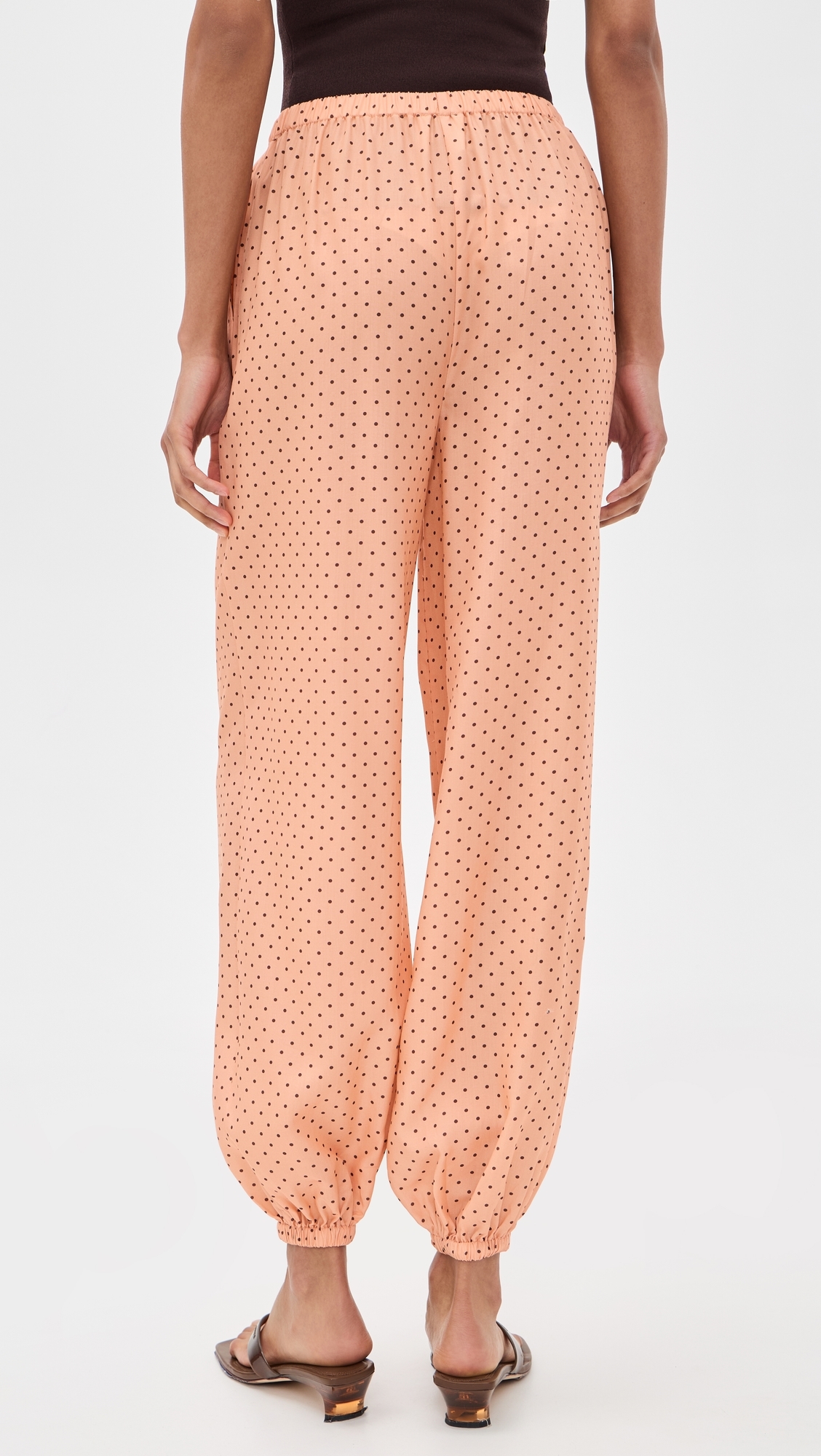 Evie Balloon Pants Tangerine Polka Dot