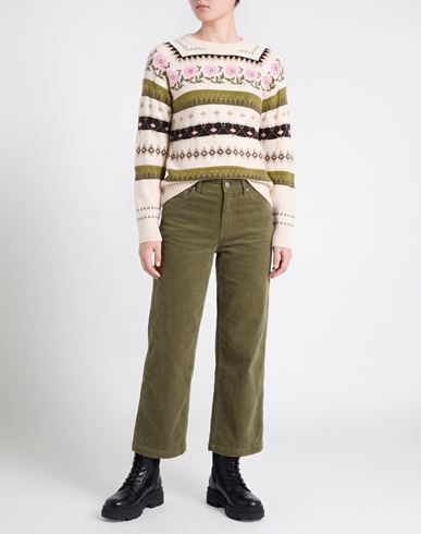 Use Woman Sweater Cream Size L Virgin Wool, Nylon, Alpaca wool, Elastane
