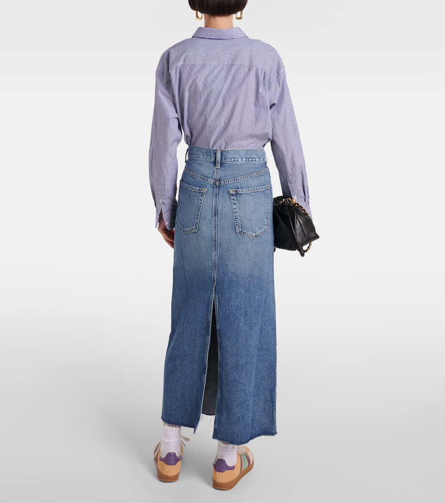 Citizens of Humanity Circolo Reworked denim maxi skirt