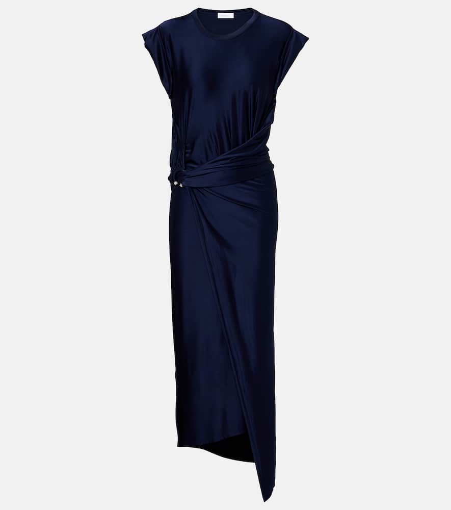 Draped jersey maxi dress