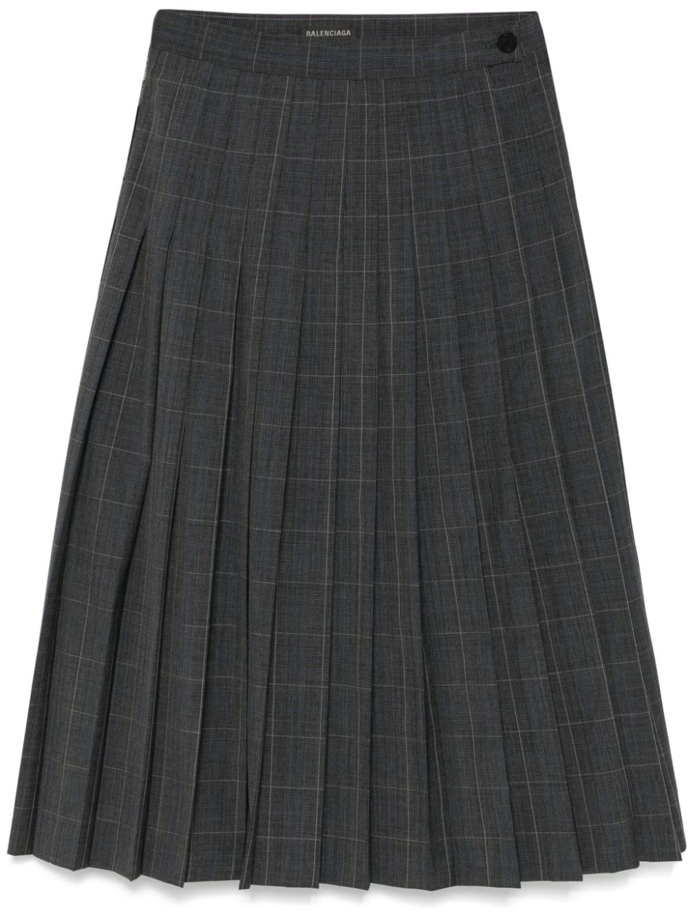 Checked midi skirt - Grey